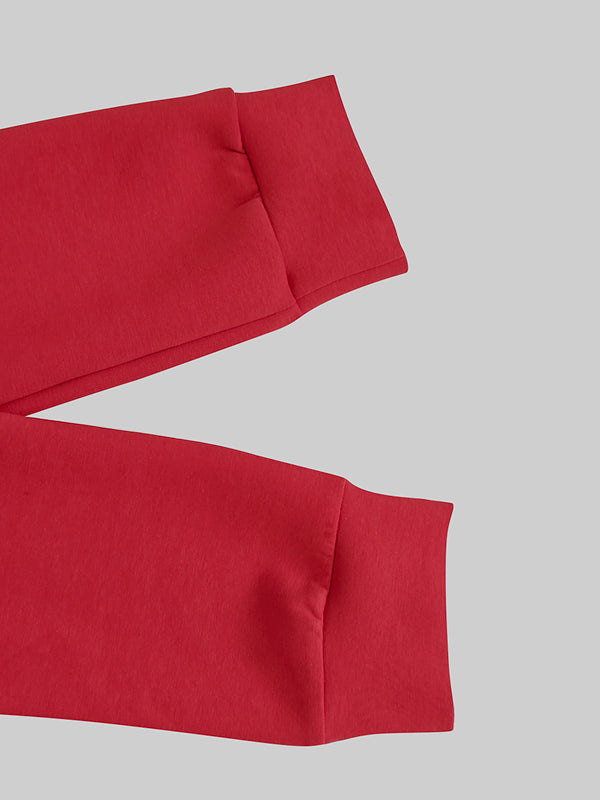 Long Sleeves Loose Contrast Color Pockets Split-Joint Zipper Round-Neck Midi Dresses