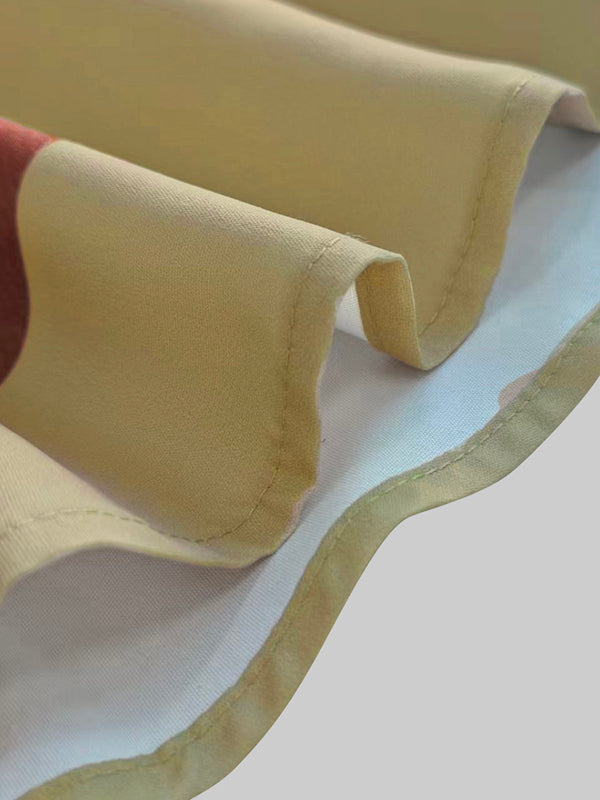 Long Sleeves Loose Buttoned Contrast Color Plaid Lapel Blouses&Shirts Tops