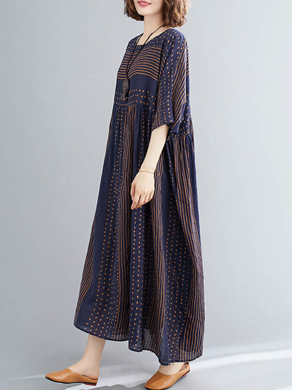 Original Stripe Round-Neck Dress