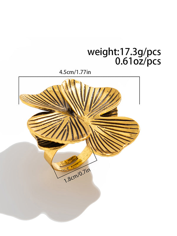 Flower Shape Geometric Irregularity Rings Accessories