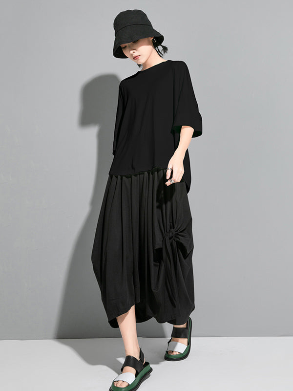 Original Solid Batwing Sleeve T-Shirts Tops