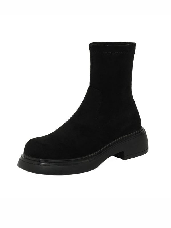 Round-Toe Split-Joint Boots