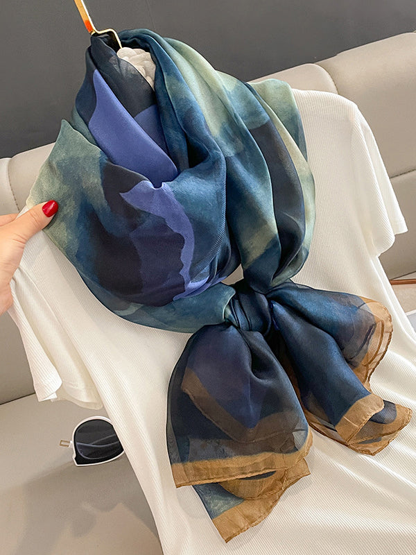 Gradient Printed See-Through Sun-protection Shawl&Scarf