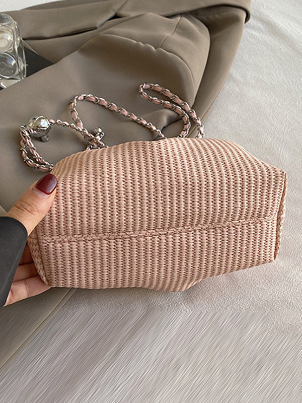 Chains Drawstring Split-Joint Woven Crossbody Bags Bags Accessories Bags