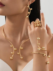 Line Rhine Stones Irregularity Rings Accessories Necklaces Accessories Earrings Accessories Bracelet Accessories