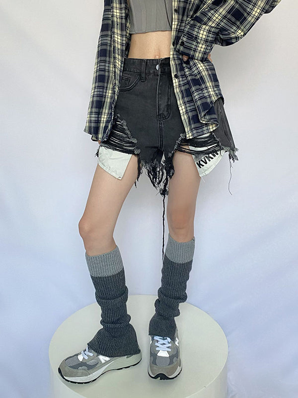 Leisure Flared Contrast Color Leg Warmers Accessories