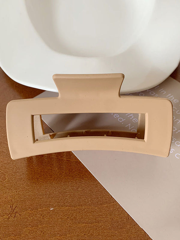 Geometric Hollow Solid Color Hairclaw Clawclip