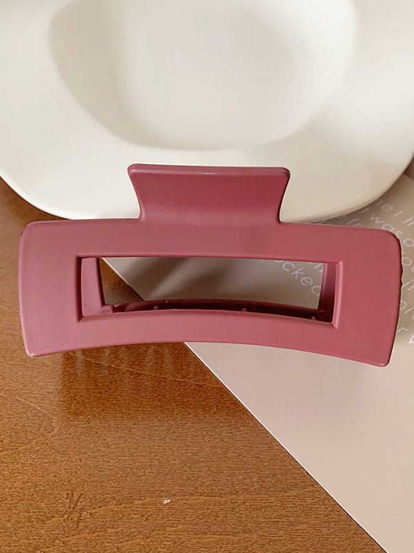 Geometric Hollow Solid Color Hairclaw Clawclip