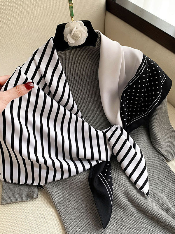 Polka-Dot Striped Vintage Shawl&Scarf