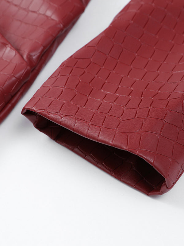 Elasticity Pleated Solid Color Split-Joint Bodycon Long Sleeves Deep V-Neck Mini Dresses