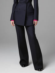 Solid Color High Waisted Suit Pants