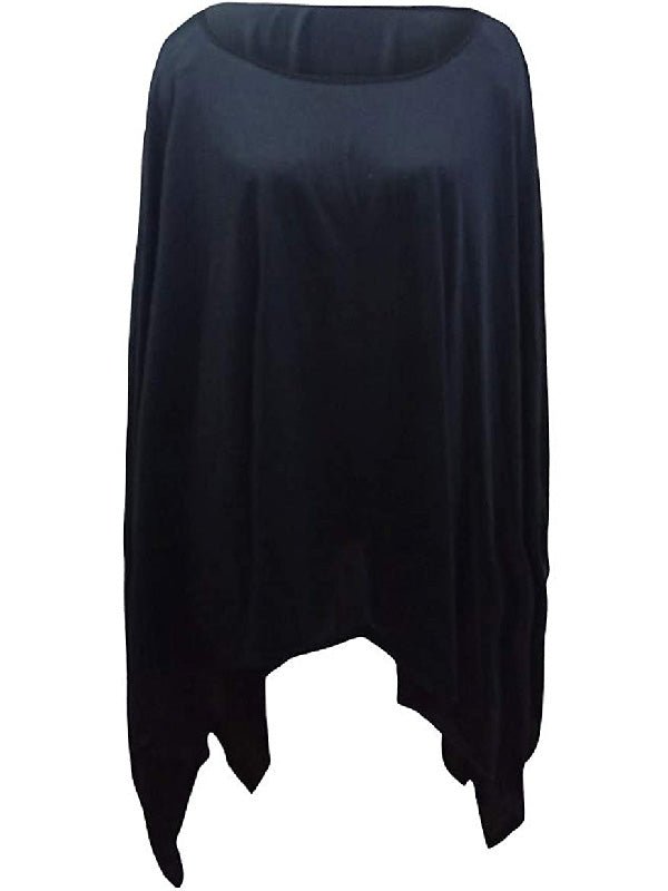 Batwing Sleeves Loose Solid Color Shirts Tops