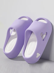 Contrast Color Hollow Open Toe Slippers Platform Shoes