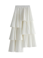 Stylish Irregular Solid Color Falbala Skirts