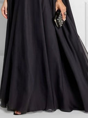 Solid Color Split-Joint Batwing Sleeves Loose Off-The-Shoulder Maxi Dresses