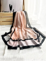 Contrast Color Printed See-Through Sun-Protection Shawl&Scarf