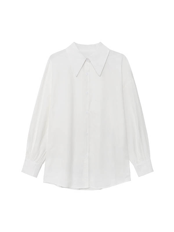 Pleated Solid Color Split-Joint Loose Sleeveless Lapel Blouses