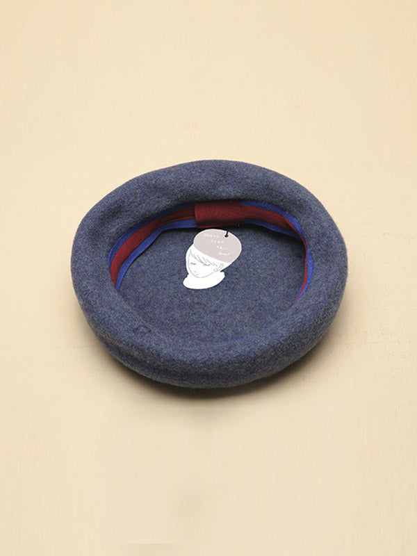 Simple Wool Solid Color Beret Hat