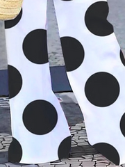 Loose Wide Leg Polka-Dot Casual Pants Bottoms
