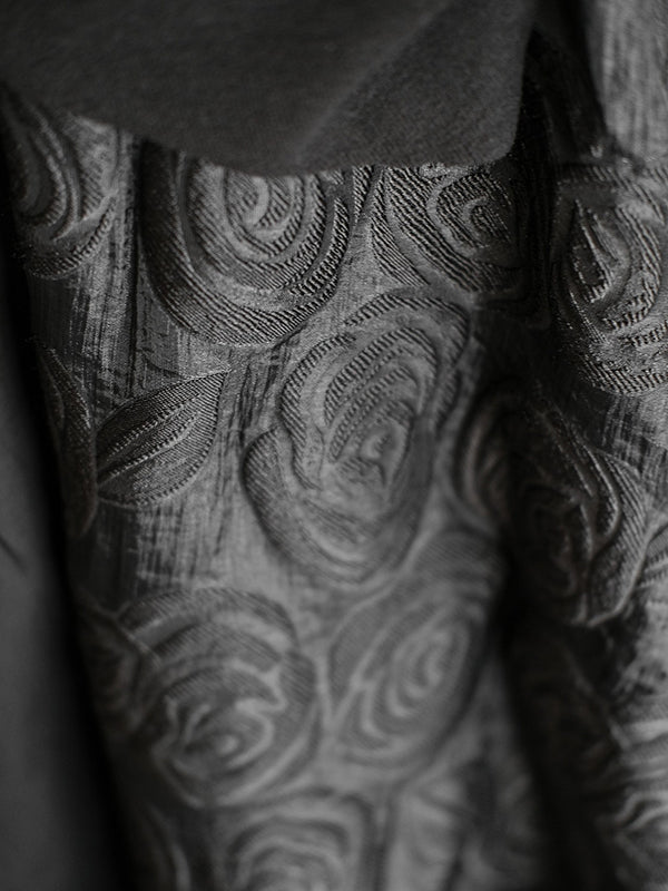 Double Layered Elasticity Jacquard Solid Color Split-Joint A-Line Loose Skirts Bottoms