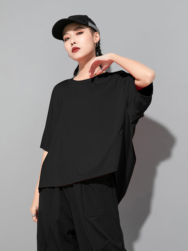Solid Round-Neck T-Shirts