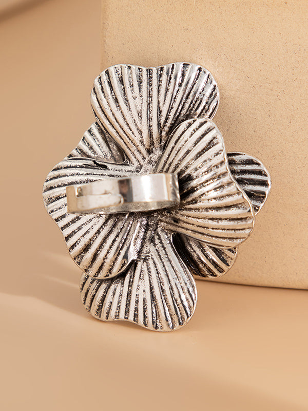 Flower Shape Geometric Irregularity Rings Accessories