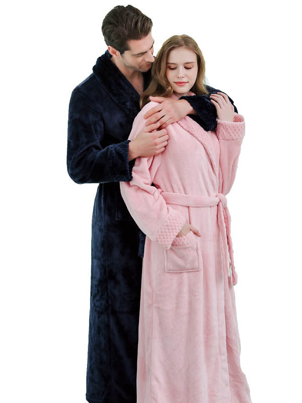 Comfortable Solid Warm Pajama Robe