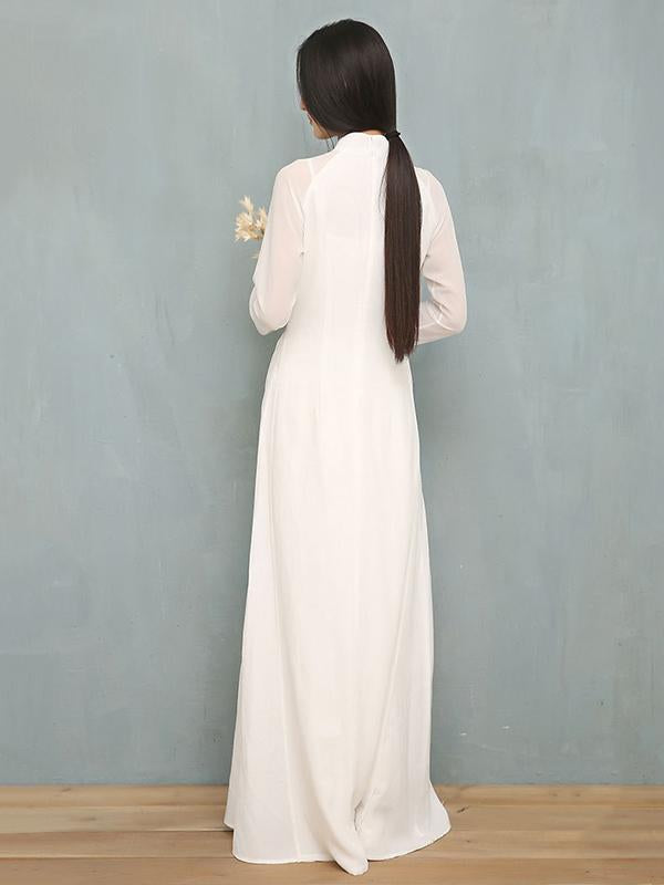 Split-side Long Ao Dai Cheongsam Dress