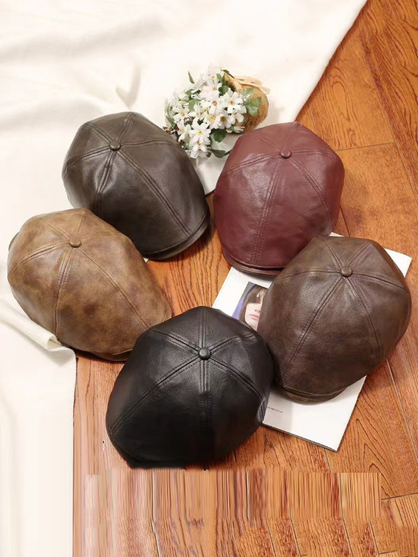 Buckle Hollow Split-Joint Hats Beret