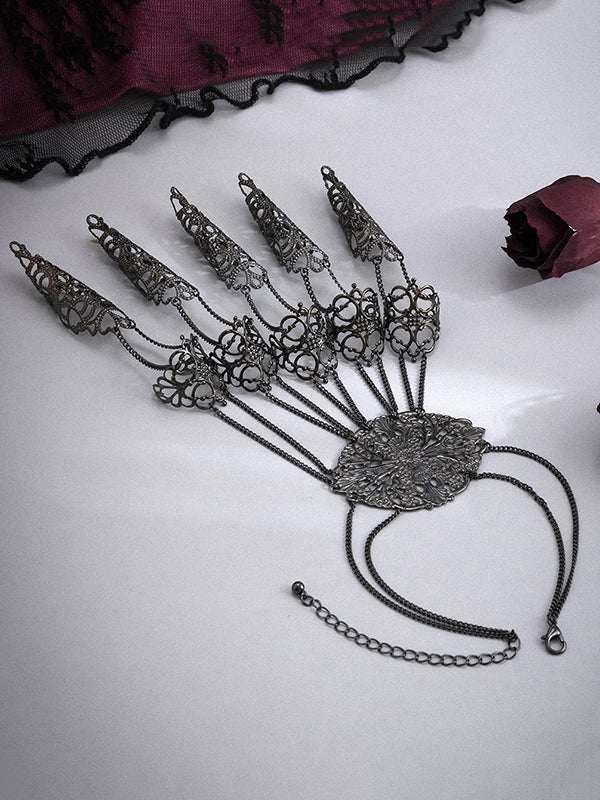 Chains Hollow Solid Color Nail Protectors Bracelet Accessories