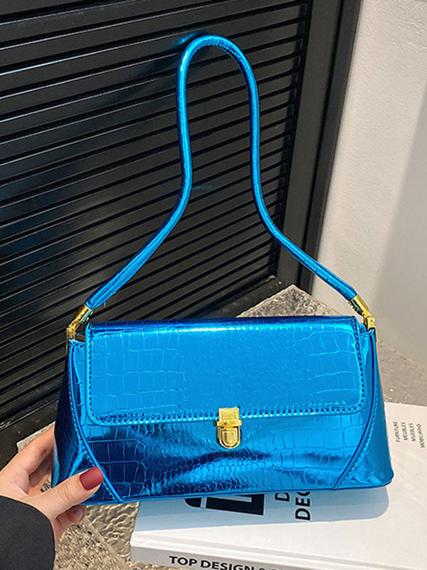 Crocodile Pattern Zipper Handbags