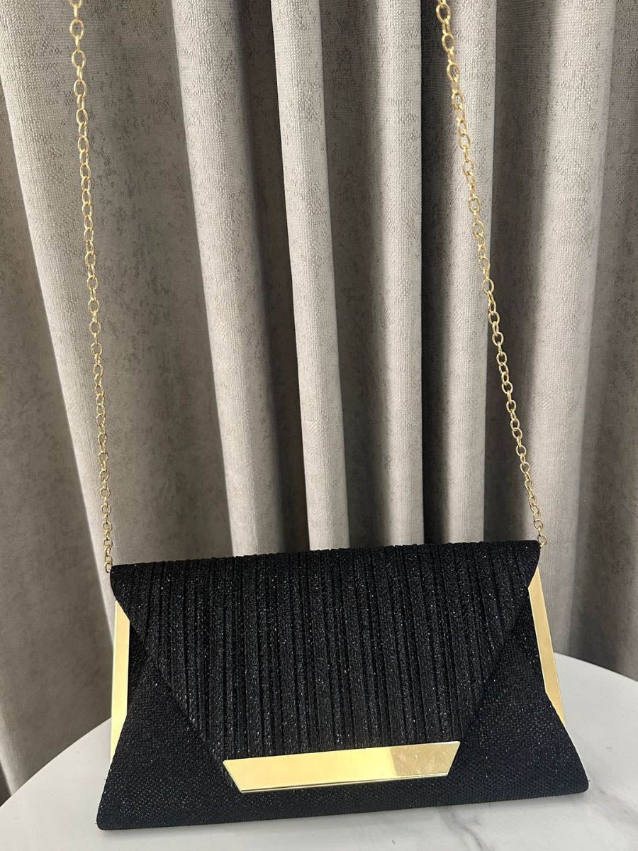 Chains Geometric Pleated Shiny Mini Bags Evening Bags & Clutches Crossbody Bags