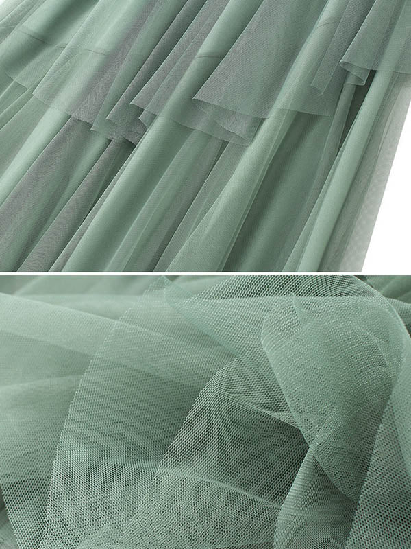 Urban Solid Color Elasticity Waist A-Line Skirt