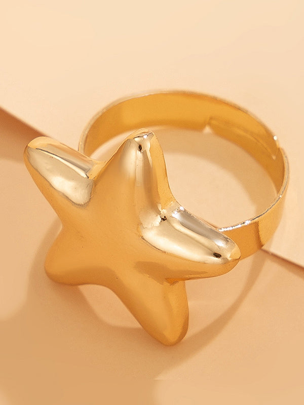 Adjustable Star Shape Normcore Rings Accessories