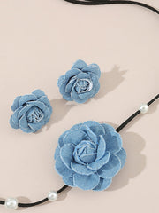 Beaded Flower Shape Necklaces Accessories Earrings Accessories Dainty Necklace