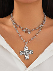 Chains Double Layered Geometric Normcore Necklaces Accessories