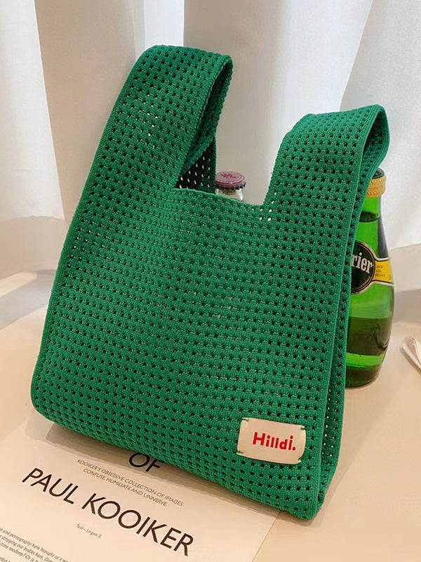 Hollow Korean-Style Woven Handbag Bags