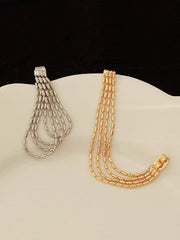 Stylish Selection Tasseled Brass Drop Earrings