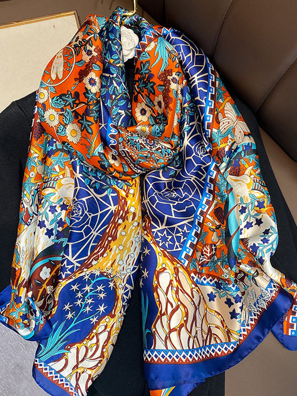 Flower Print Sun protection Shawl&Scarf