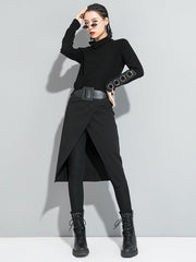 False Two Solid Split-Joint Culotte