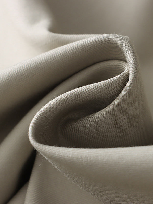 Buttoned Contrast Color Split-Joint Tied Waist Long Sleeves Loose Lapel Trench Coats