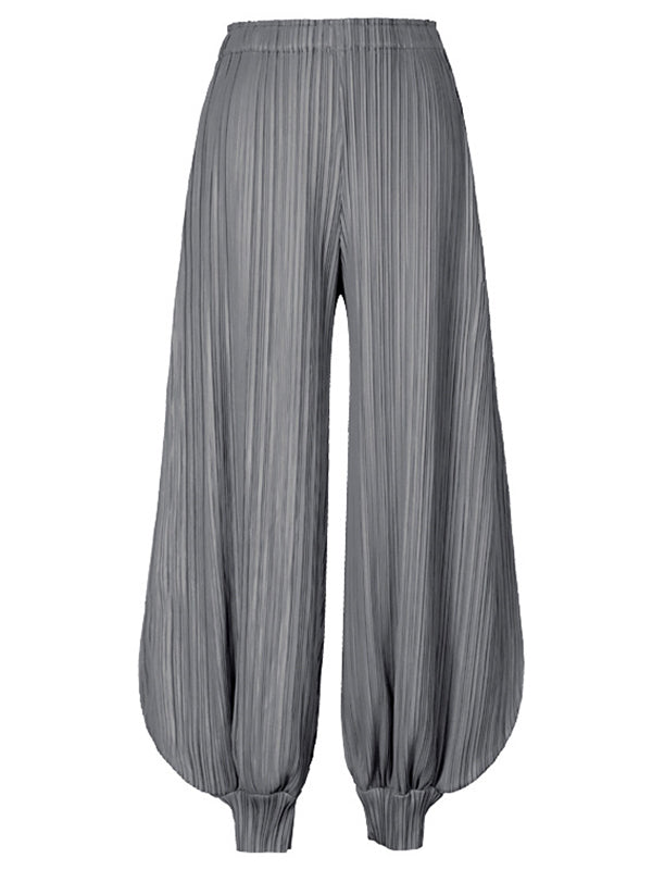 Simple Loose Solid Color Casual Harem Pants Bottoms