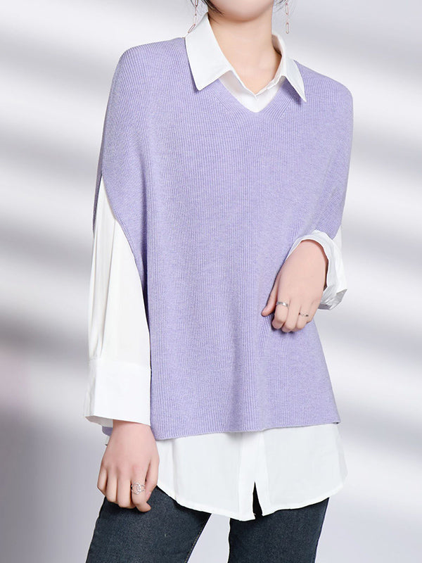Casual Loose Solid Color V-Neck Vest Top