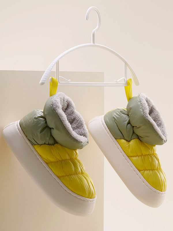 Casual Non-Slip Keep Warm Water Velvet Proof Contrast Color Booties