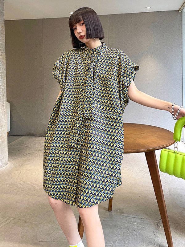Urban Summer Loose Printed Midi Dress