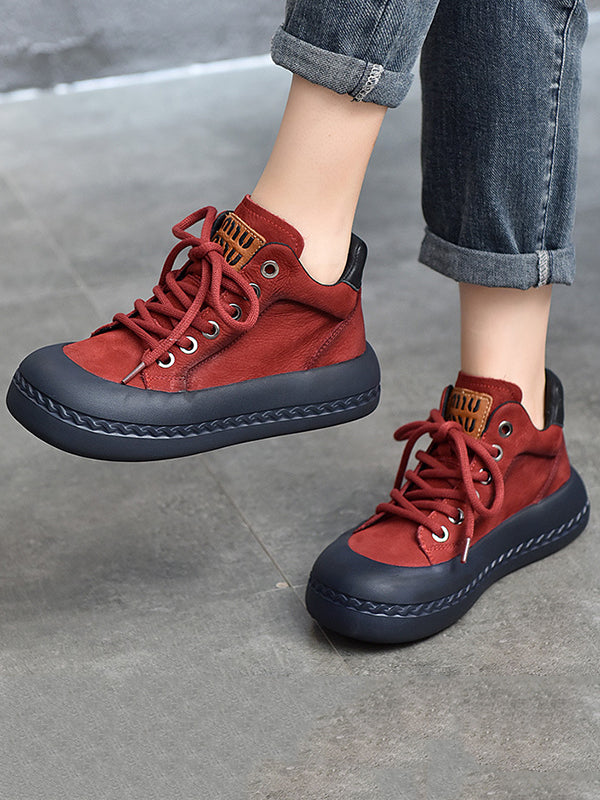 Round-Toe Tied Shoes Booties