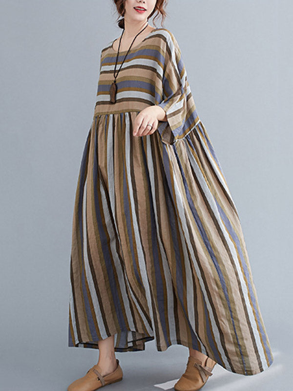 Original Stripe Round-Neck Dress