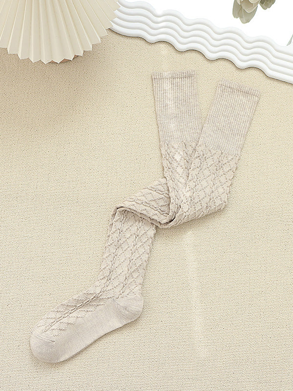Casual Skinny Split-Joint Solid Color Stockings Accessories