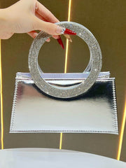 Chains Rhine Stones Split-Joint Handbags Evening Bags & Clutches