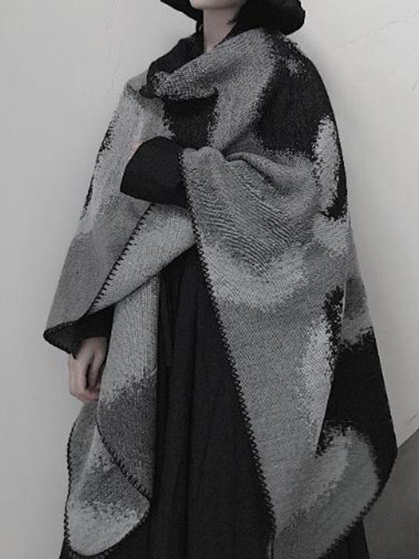 Keep Warm Tie-dyed Velvet Shawl&Scarf